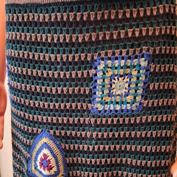 DOUBLE D RANCH- Rare Crochet Maxi Skirt: Size: Small. Multi Color - Picture 3 of 6
